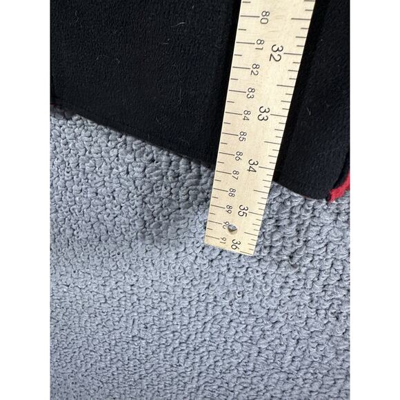 Susan Graver Weekender Super Soft Fleece Jacket Coat Black Red Overcoat / Medium - Picture 8 of 10